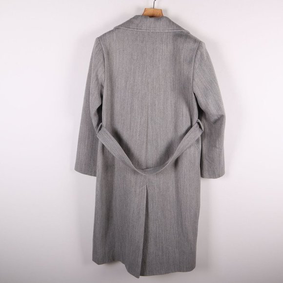 MARVIN BROWNE Wool Blend Gray Long Coat - Picture 7 of 7